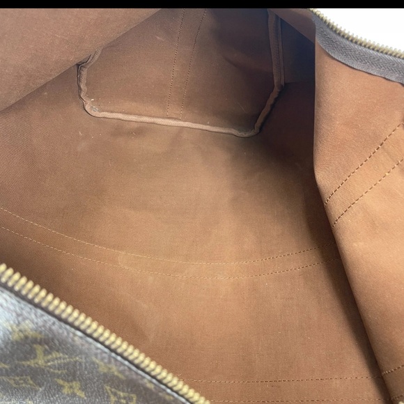 Louis Vuitton Monogram Canvas Duffel Bag with Tan Accents - Picture 13 of 16